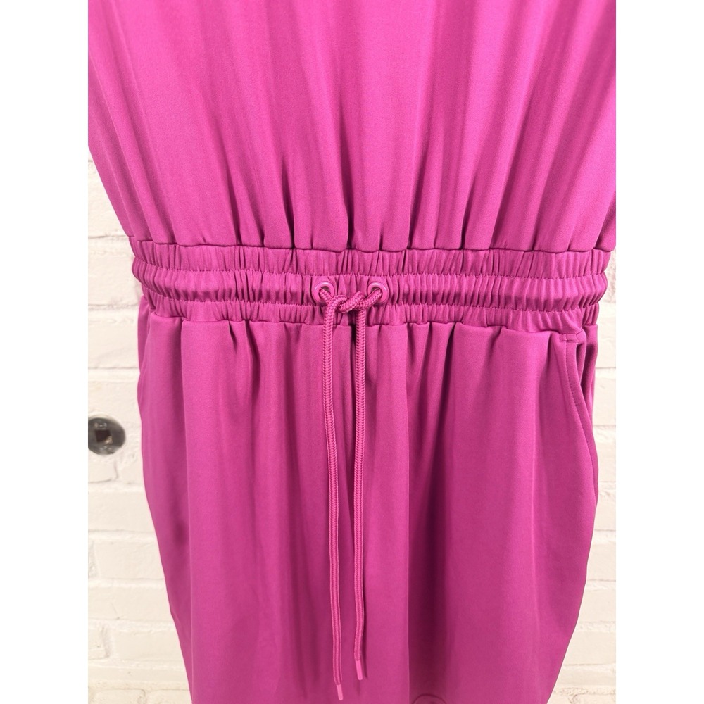 Lou & Grey Luvstretch Dress Small Pink Drawstring Waist Pockets Athleisure - Picture 2 of 5